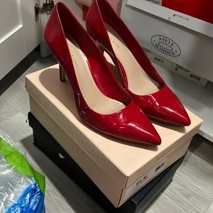 Red bcbg stilleto shoes. Worn once.